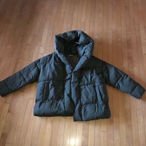 H&M puffer jacket in olive green